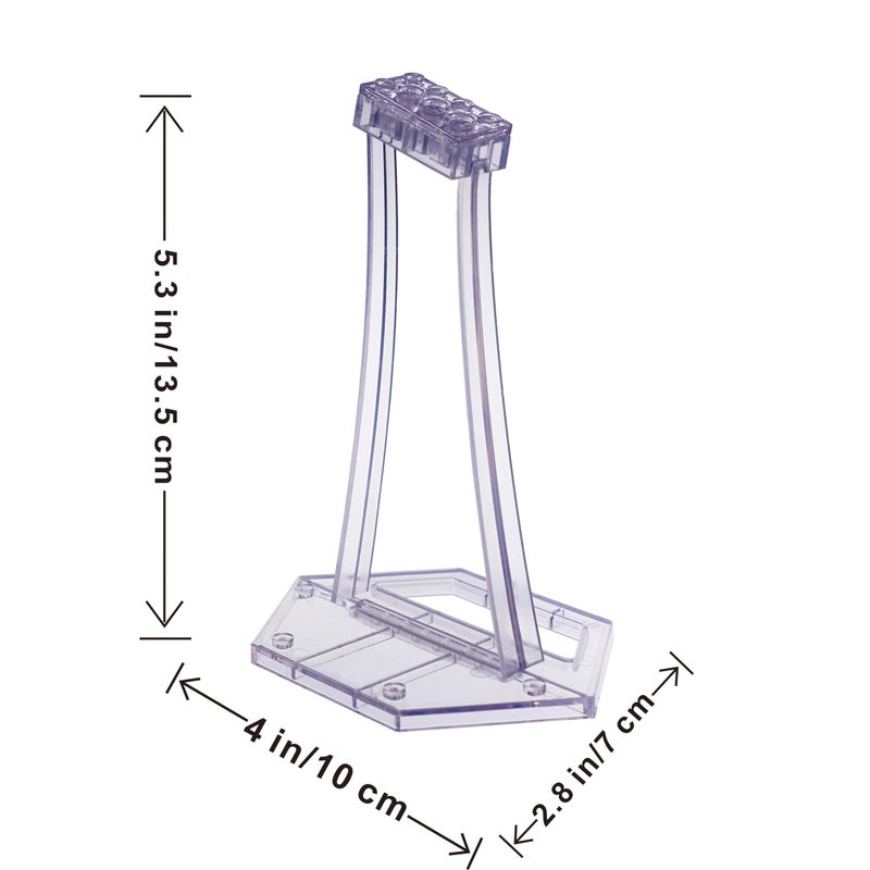 BrickVisions Display Stand for LEGO 9493 75273 75301 75102 75218 X-wing Starfighter, 75347 TIE Bomber, 75316 Mandalorian Starfighter Kit, Angle Display, Plastic Transparent Display Stand only. - Image 2